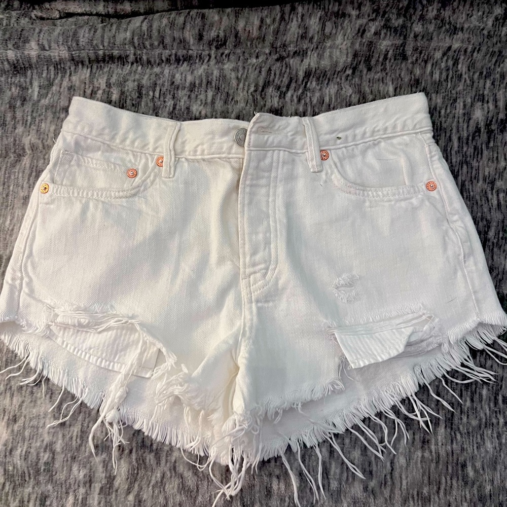We the free distressed shorts